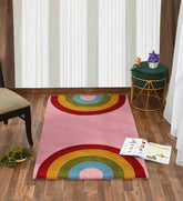 Minimalist pastel pink rug for modern and feminine interiors